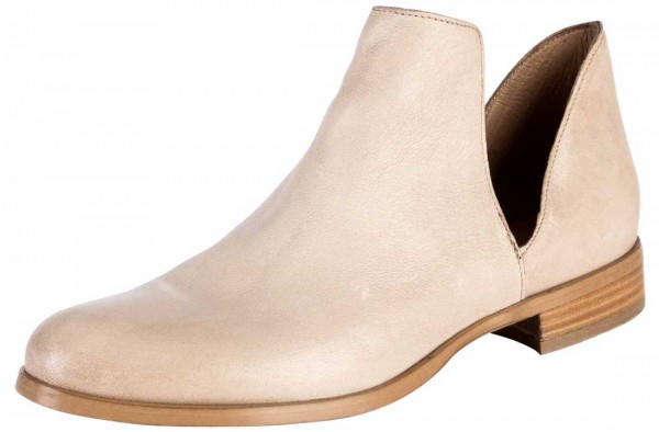 Ankle-Boot mit seitlichem V-Ausschnitt aus Italien Farbe: perla