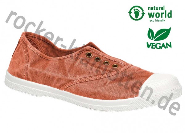 Vegane Sneaker 102E von Natural World aus Spanien Farbe cangrejo