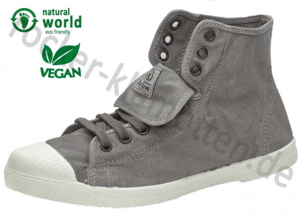 Vegane High Top Sneaker 107E von Natural World aus Spanien Farbe grau (gris claro)