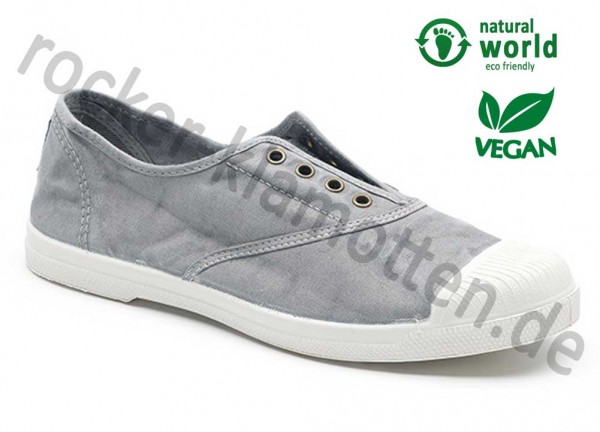 Vegane Sneaker 102E von Natural World aus Spanien Farbe grau (gris claro)