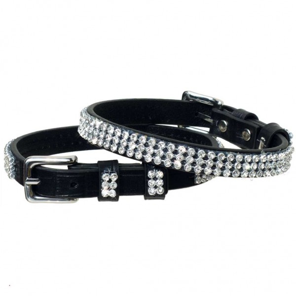 Strass-Stiefelbänder Leder mit Krokoprägung
