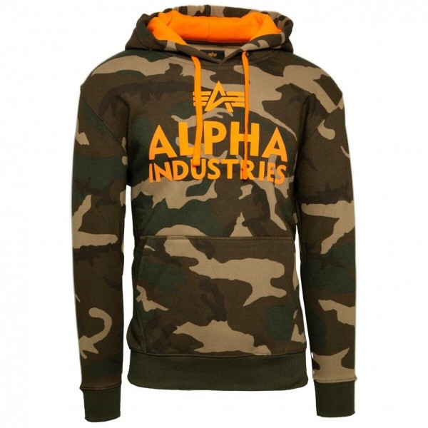 Alpha Industries orange Sweat camouflage Kapuzen Print 143302 Foam Hoodie