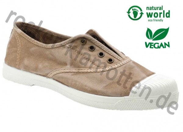 Vegane Sneaker 102E von Natural World aus Spanien Farbe beige