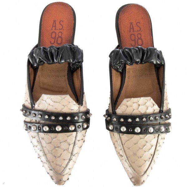 A.S.98 (Airstep) Pantolette in natur mit schwarz