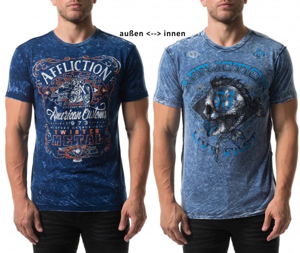 Affliction Wende-Shirt American Customs LEXINGTON Reversible aus den USA