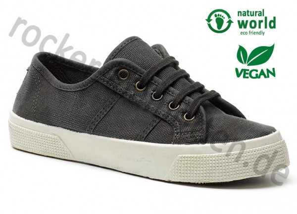 Vegane Sneaker von Natural World aus Spanien Farbe negro